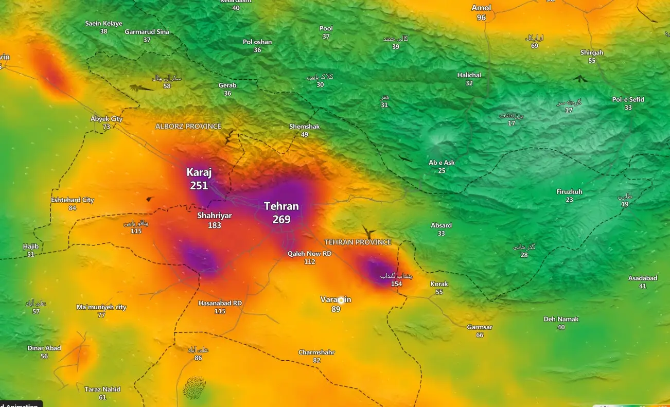 آلودگی هوای تهران