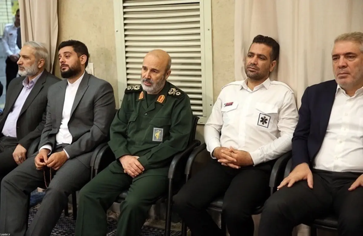 حضور سردار محمدرضا فلاح‌زاده جانشین نیروی قدس سپاه پاسداران در دیدار امروز مسئولان نظام و سفرای کشور‌های اسلامی با رهبر انقلاب