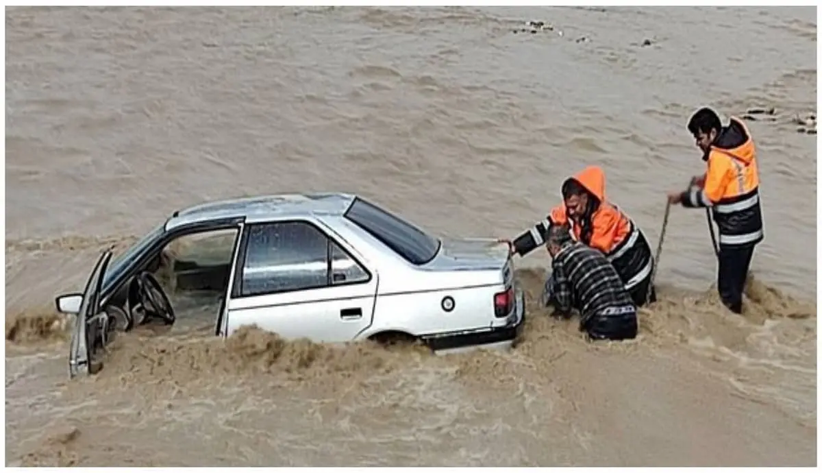 سیل در جاده چالوس