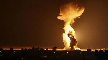 تصویری از شدت حمله اسرائیل به یکی از پایگاه‌های حشدالشعبی