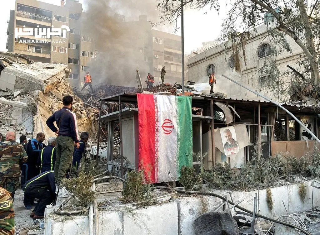 تصاویر ساختمان کنسولی سفارت ایران بعد از حمله موشکی