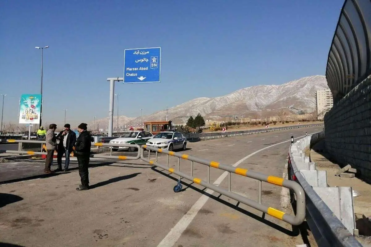 محورهای کرج-چالوس و تهران-شمال مسدود شد
