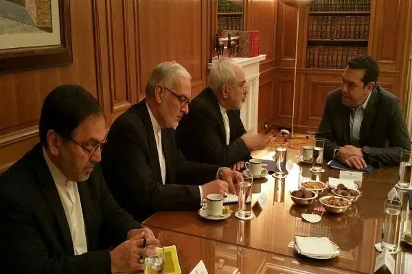 محمد جواد ظریف با نخست‌وزیر یونان دیدار کرد