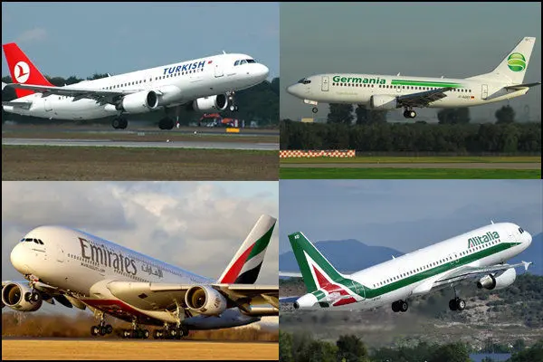 رقابت ۴۸ شرکت هواپیمایی خارجی در بازار هوانوردی ایران