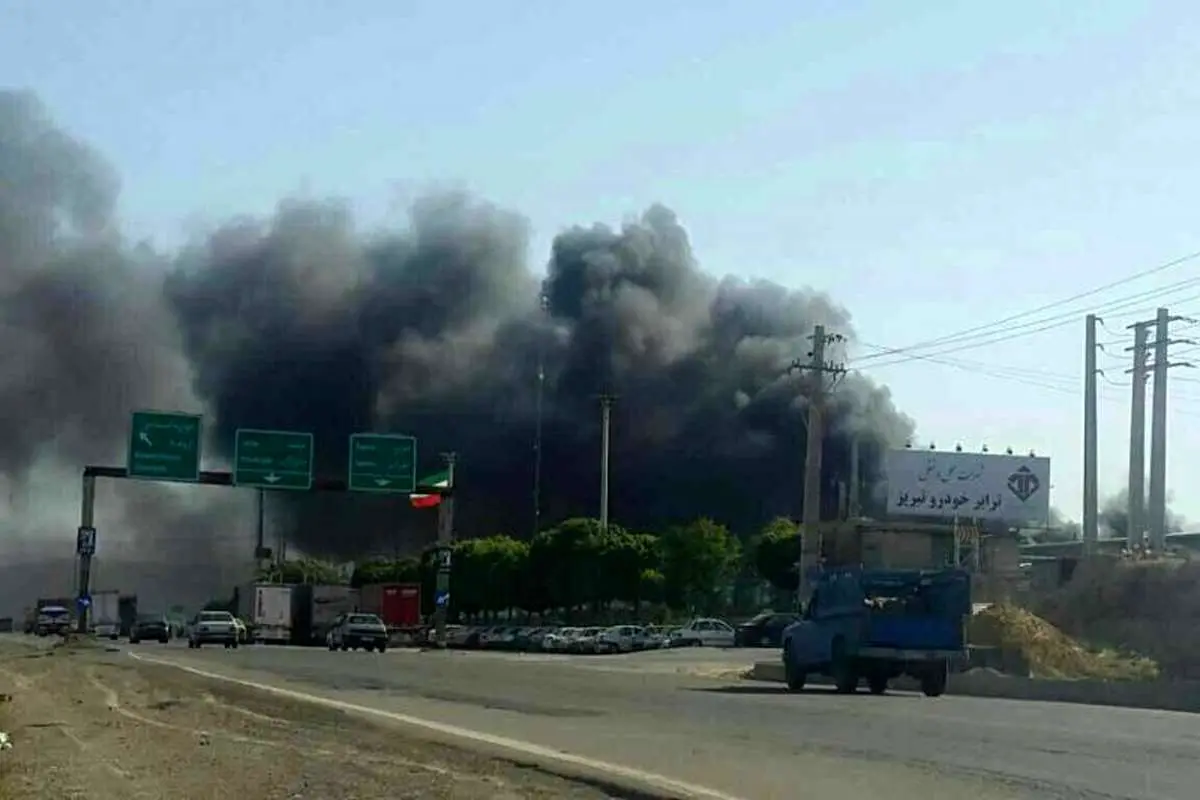 آتش‌سوزی ایران خودرو تبریز بدون تلفات جانی کنترل شد