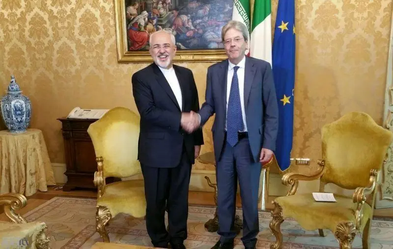 تقویت روابط ایران و ایتالیا در دیدار ظریف با همتای خود
