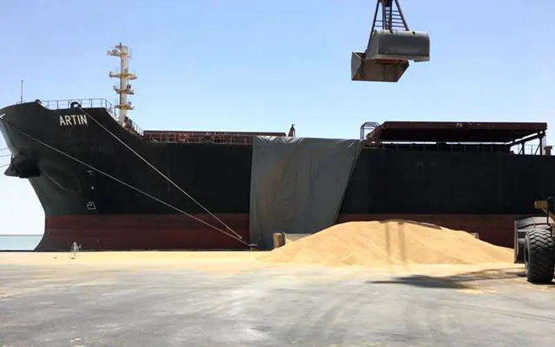 بارگیری دومین محموله گندم صادراتی ایران