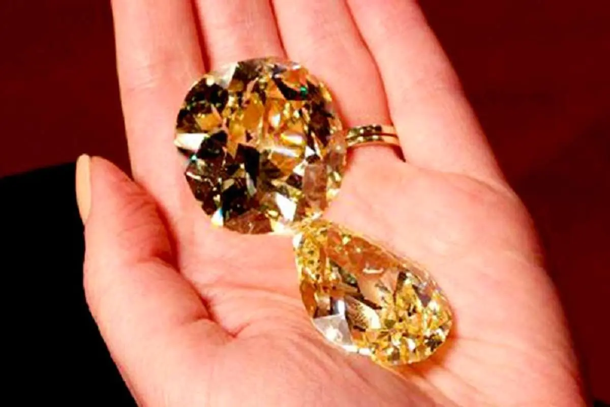 دو مورد از بزرگترین الماس‌های زرد جهان به مزایده گذاشته شد