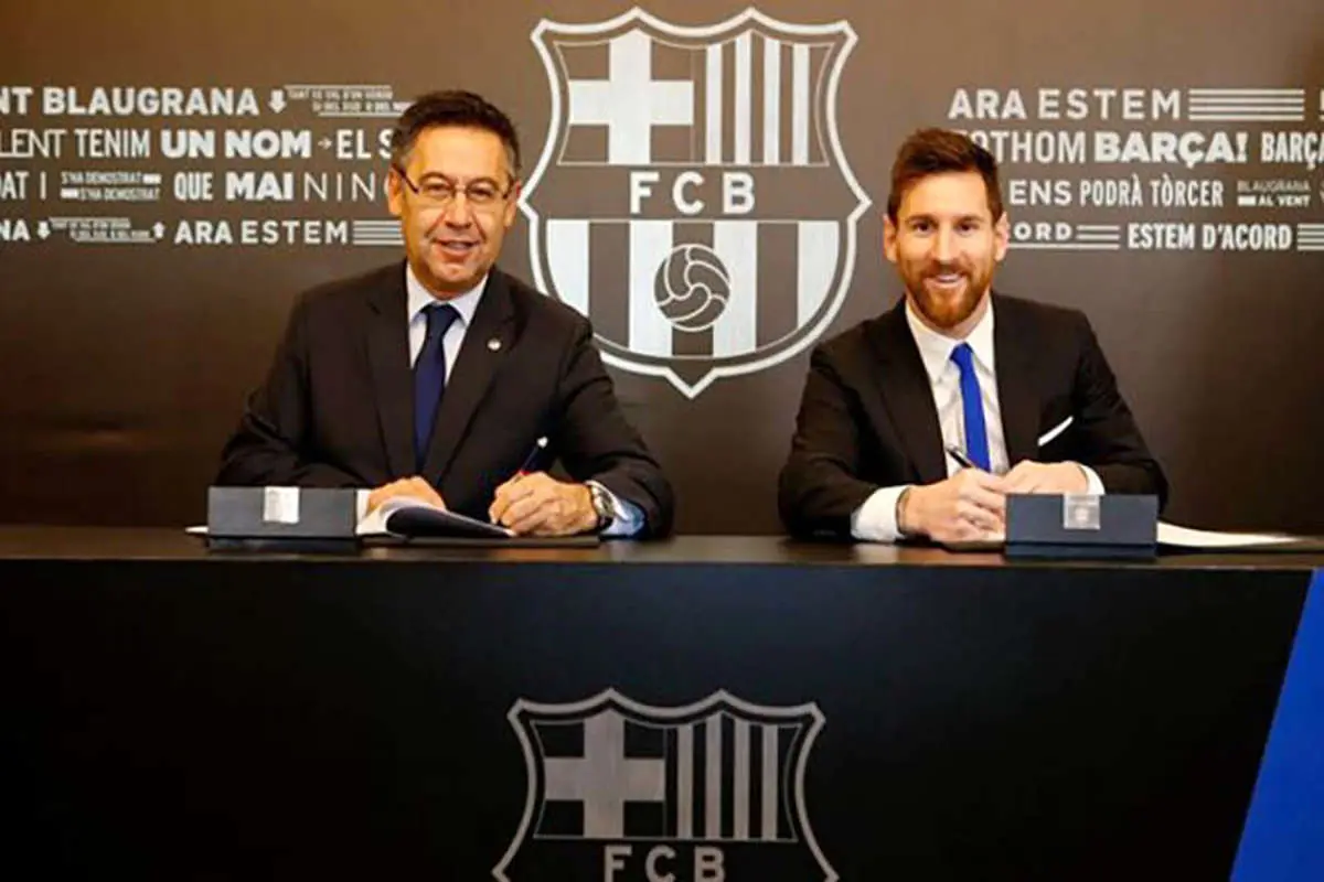 تمدید قرارداد لیونل مسی با بارسلونا تا ۲۰۲۱