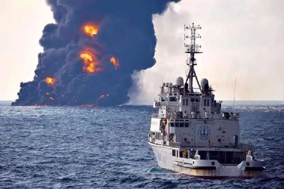 ضربه به کشتی و تناژ بالای میعانات گازی دلیل اصلی انفجار سانچی
