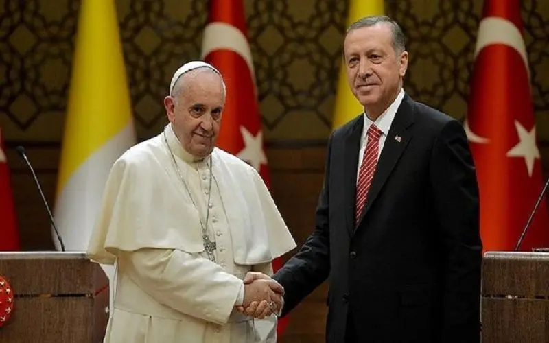 مذاکرات اردوغان و پاپ با محوریت اوضاع قدس