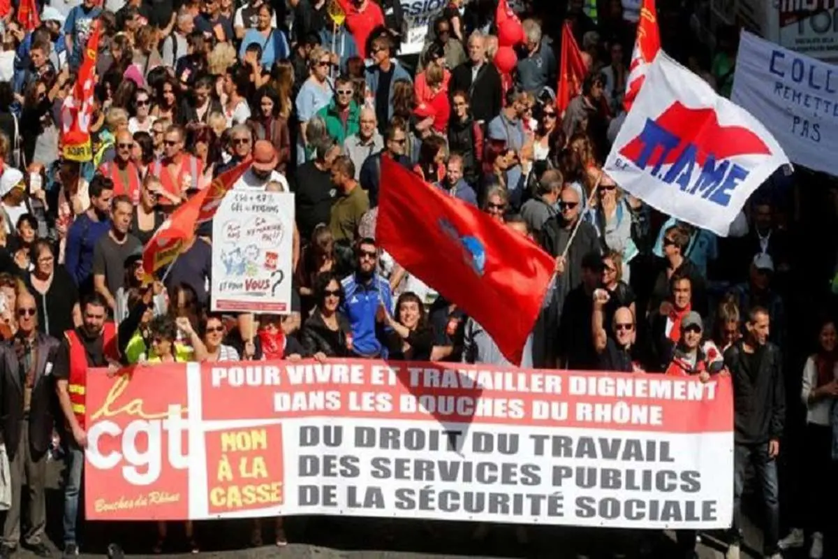 اعتراضات کارگری گسترده در فرانسه