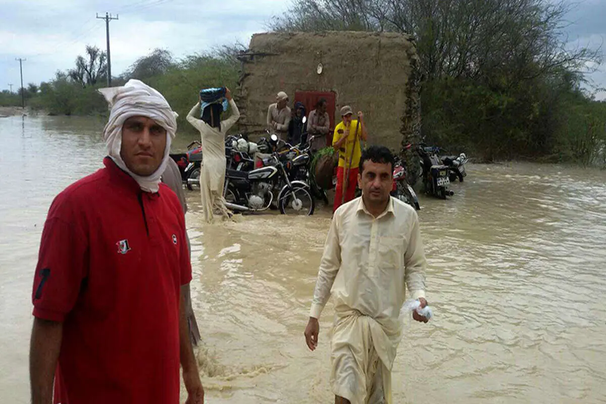 جدیدترین تصاویر از سیلاب در سیستان و بلوچستان / خسارات سیل به خانه‌های مسکونی