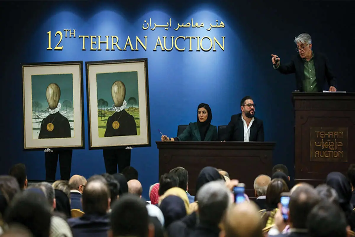 حراجی میلیاردی تهران با حضور هنرمندان و کُلکسیونرها (گزارش تصویری)