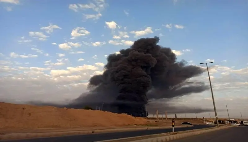فیلم جدید از آتش‌سوزی مهیب در کارخانه الکل قم