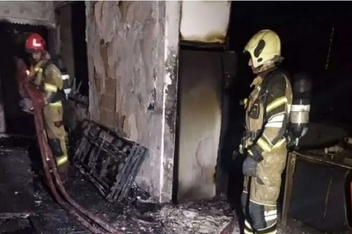 نجات ۱۲ نفر از آتش سوزی خیابان میرداماد