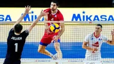 لیگ ملت‌های والیبال| شکست ایران مقابل فرانسه