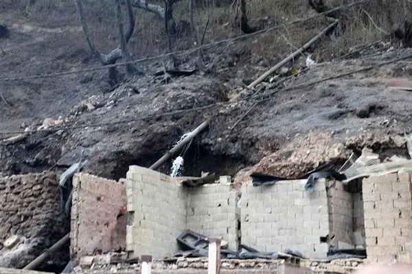 قبل و بعد آتش‌سوزی روستای امام‌زاده ابراهیم شفت + ویدئو