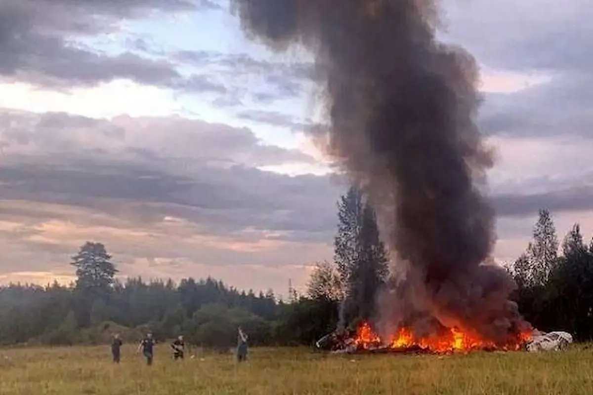 سقوط هواپیمای پریگوژين در شمال مسکو/رئیس واگنر کشته شد