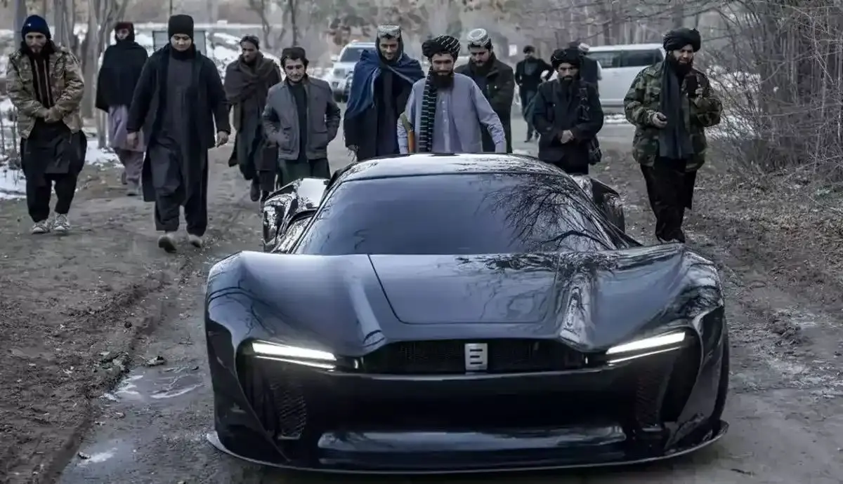 طالبان با قراضه خودروساز می‌شود!/ رونمایی از سوپراسپرت جنجالی افغانستان در قطر