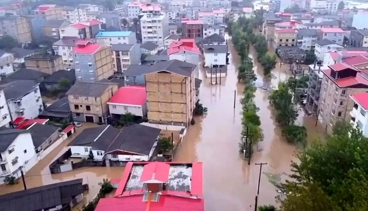 آسیب دیدن ۴۰۰۰ خانه به دلیل وقوع سیلاب در آستارا