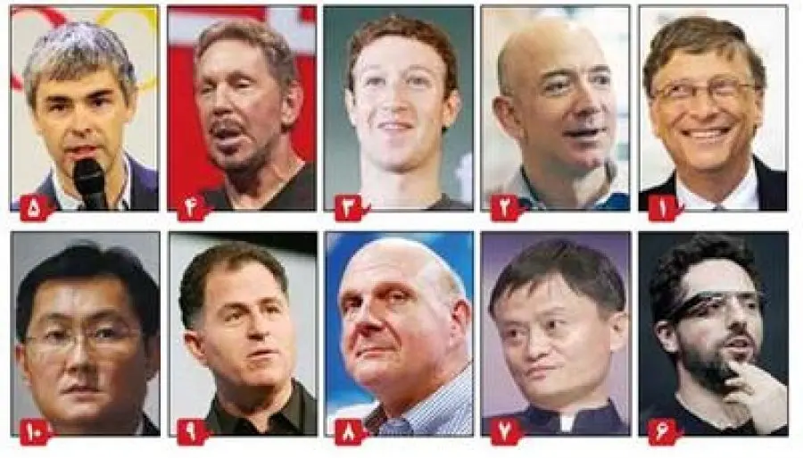 ثروتمندترین مردان دنیای فناوری +اسامی