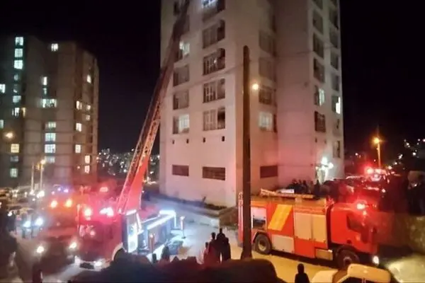 آتش سوزی در بیمارستان کاشانی اصفهان