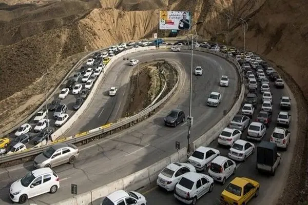 اعمال محدودیت مقطعی در جاده چالوس