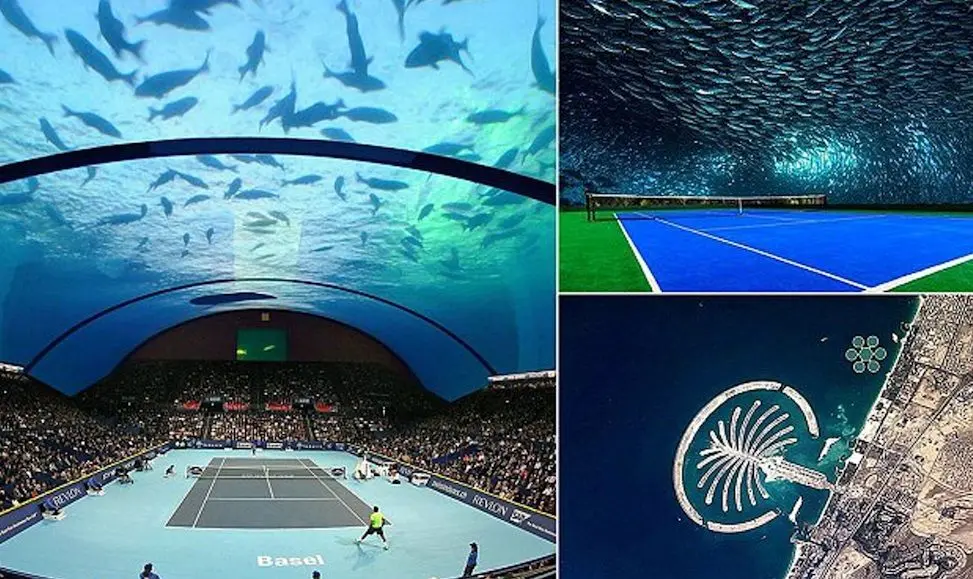 طرح ۲.۵ میلیارد دلاری اولین استادیوم زیر آب جهان با سقف شیشه ای در دبی