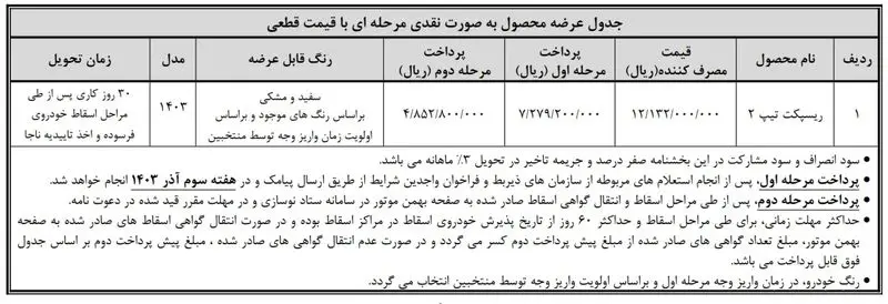 جدیدترین+طرح+بهمن+موتور+اعلام+شد