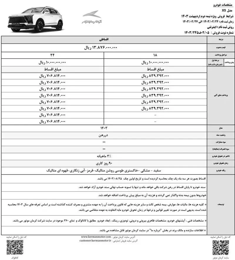 فروش اقساطی lmc x55